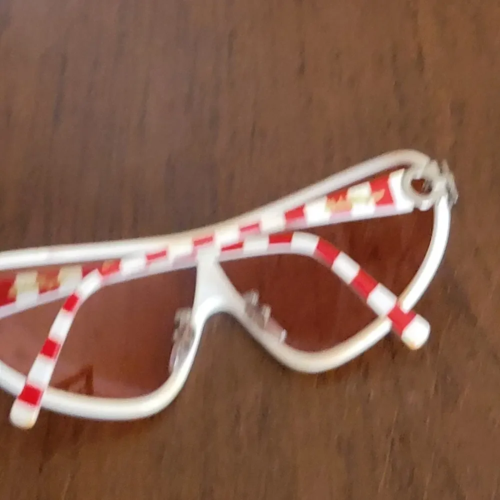 Salvatore Ferragamo shield sunglasses 2042 330/84 130 white frame orange lenses.